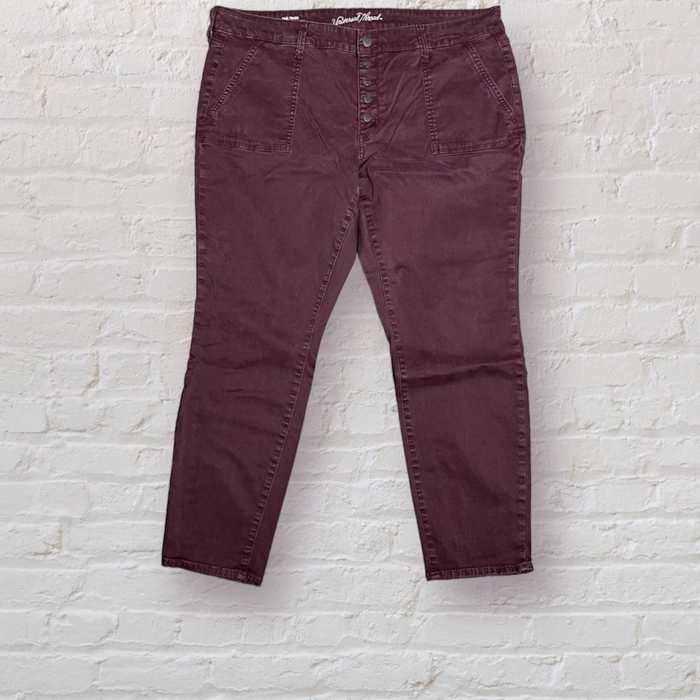 Universal Thread Burgundy Mid-Rise Skinny Pants Size 18